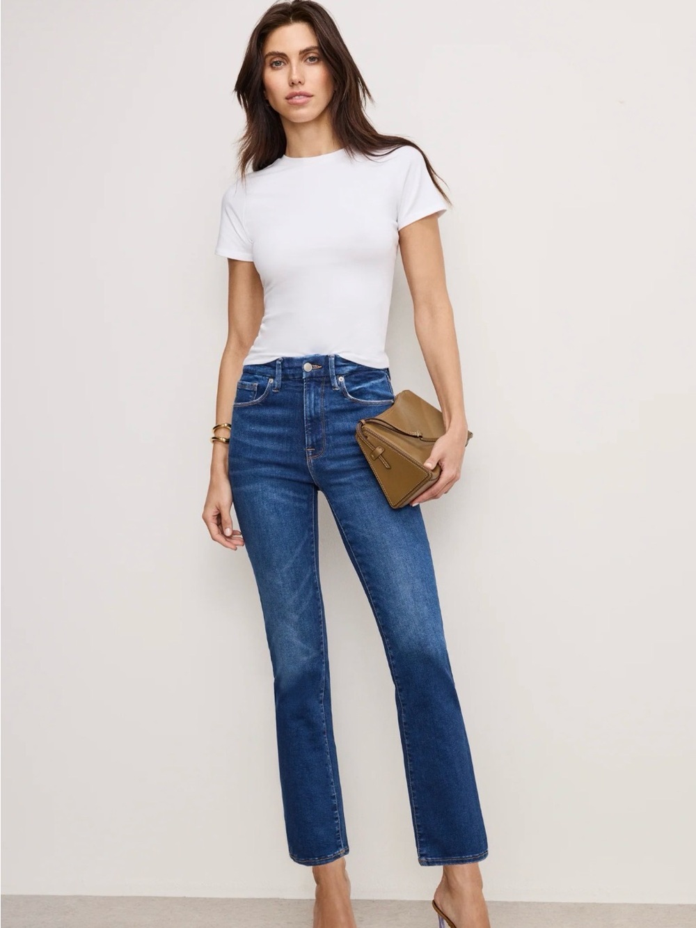 Good American Dark Blue Straight Jeans